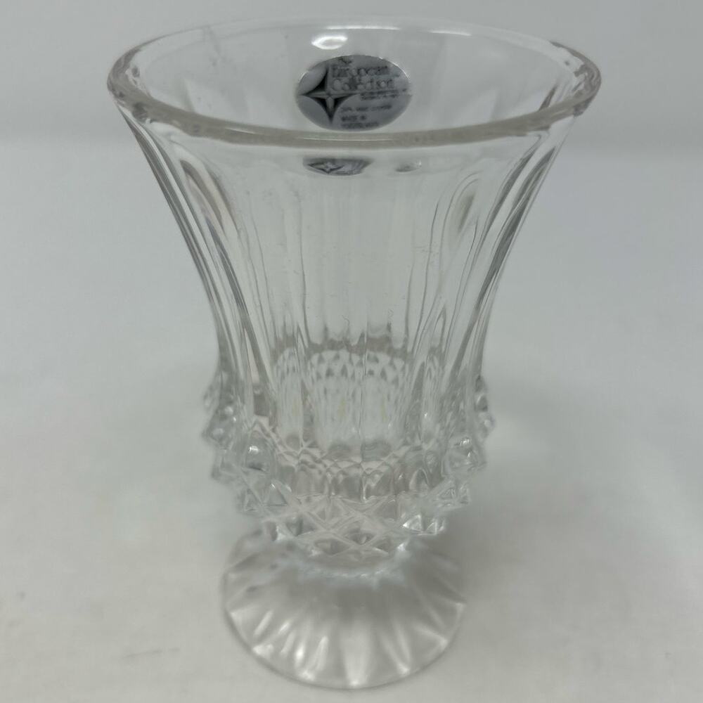 The European Collection‎ Elegant 24% Lead Crystal Clear Glass Vase 4 1/4" Tall